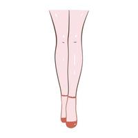 Hand-drawn vector silhouette of female legs