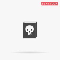 Horrors Book flat vector icon. Glyph style sign. Simple hand drawn illustrations symbol for concept infographics, designs projects, UI and UX, website or mobile application.