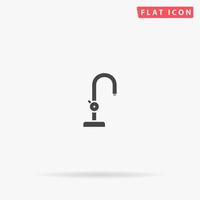 Faucet flat vector icon. Glyph style sign. Simple hand drawn illustrations symbol for concept infographics, designs projects, UI and UX, website or mobile application.