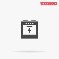 Electric Cooker flat vector icon. Glyph style sign. Simple hand drawn illustrations symbol for concept infographics, designs projects, UI and UX, website or mobile application.