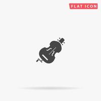 Hurdy Gurdy flat vector icon. Glyph style sign. Simple hand drawn illustrations symbol for concept infographics, designs projects, UI and UX, website or mobile application.