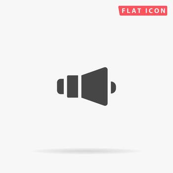 Loudspeaker flat vector icon. Glyph style sign. Simple hand drawn illustrations symbol for concept infographics, designs projects, UI and UX, website or mobile application.