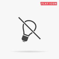 Light Off flat vector icon. Glyph style sign. Simple hand drawn illustrations symbol for concept infographics, designs projects, UI and UX, website or mobile application.