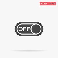 Light Switch Off flat vector icon. Glyph style sign. Simple hand drawn illustrations symbol for concept infographics, designs projects, UI and UX, website or mobile application.