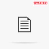 nota tomando icono de vector plano. signo de estilo de glifo. símbolo de ilustraciones simples dibujadas a mano para infografías conceptuales, proyectos de diseños, ui y ux, sitio web o aplicación móvil.