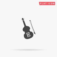 Altviool flat vector icon. Glyph style sign. Simple hand drawn illustrations symbol for concept infographics, designs projects, UI and UX, website or mobile application.