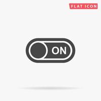 Light Switch On flat vector icon. Glyph style sign. Simple hand drawn illustrations symbol for concept infographics, designs projects, UI and UX, website or mobile application.