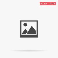 icono de vector plano de imagen de obra maestra. signo de estilo de glifo. símbolo de ilustraciones simples dibujadas a mano para infografías conceptuales, proyectos de diseños, ui y ux, sitio web o aplicación móvil.