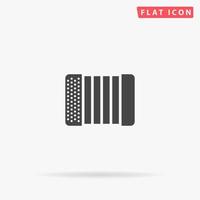 Button Accordion flat vector icon. Glyph style sign. Simple hand drawn illustrations symbol for concept infographics, designs projects, UI and UX, website or mobile application.