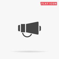 Megaphone flat vector icon. Glyph style sign. Simple hand drawn illustrations symbol for concept infographics, designs projects, UI and UX, website or mobile application.