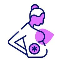 Gynecology icon in modern style , editable vector