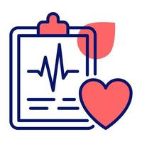 Trendy vector icon of health report, editable icon in modern style