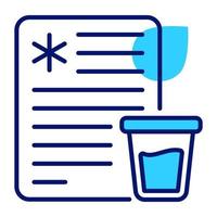 Urine test, report vector icon in trendy and modern style