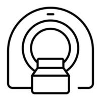 vector icon of CT scan, editable icon