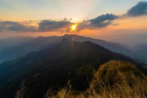 View of   Phu Chi Dao or Phu Chee Dao mountain at Chiang Rai, Thailand photo