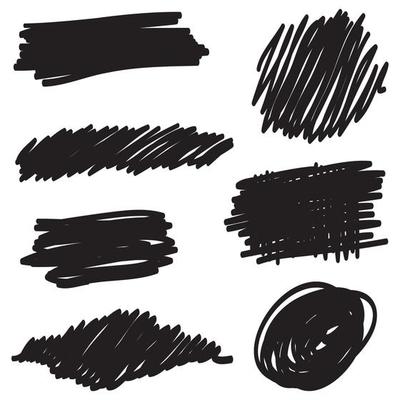 doodle sketchy pen and scrible isolated on white background .vector illustration