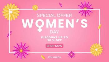 Sale template for Women's Day vector