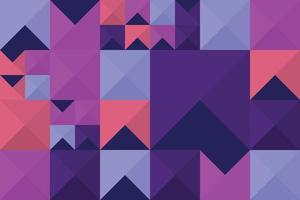 Abstract vivid triangular tileable decorative pattern design. Geometric purple mosaic flat backdrop design vector