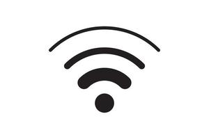 conexión de señal de símbolo wi fi. señal de tecnología inalámbrica de internet vectorial. icono de comunicación de red wifi. vector