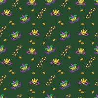 Seamless pattern Mardi Gras carnival. Design for fabric, textile, wallpaper, packaging. vector