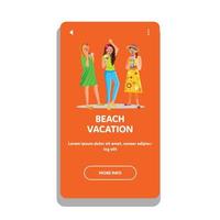 Beach Vacation And Tropical Resort Party Vector