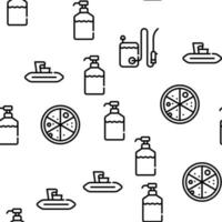 Sanitation Accessories Vector Seamless Pattern