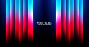 3D red blue techno abstract background overlap layer on dark space with glowing effect decoration. Style concept cut out. Graphic design element for banner flyer, card, brochure cover, or landing page vector