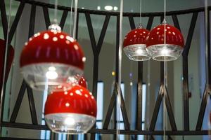 Red hanging lamp photo