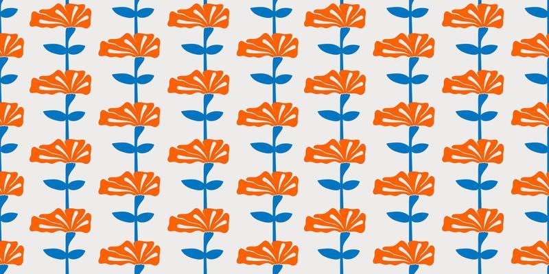 Floral seamless pattern design. Hand drawn colorful flowers on grey background. Ornate vector florals for stationery, textile design.