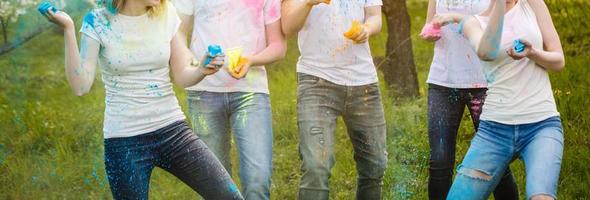 Holi festival color explosion photo