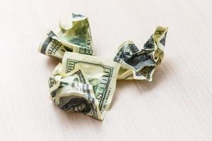 Isolated dollar bill on a white background photo