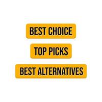 Best choice web button icon sign label design vector, Top picks, Best alternatives