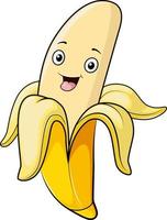 Cute banana cartoon mascot character vector