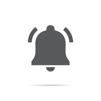 campana, vector de icono de alarma. símbolo de señal de alerta de notificación