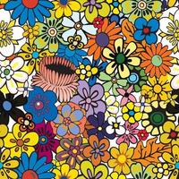 pattern flower colorful mix seamless repeat vector illustration