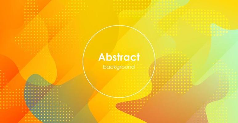minimal abstract colorful yellow orange liquid color gradient, fluid shape geometric with dots background. eps10 vector