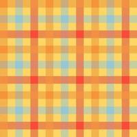 Tartan orange color seamless vector pattern
