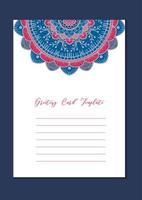 Mandala vintage template card vector