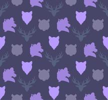 Wildlife seamless pattern vector