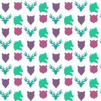Wildlife seamless pattern vector