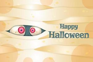 Happy Halloween vector postcard template