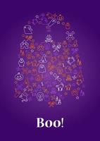 Happy Halloween Design Element For Poster, Card vector