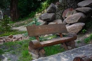 wooden old bench photo