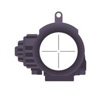 Tactical Scope Flat Illustration. Clean Icon Design Element on Isolated White Background vector