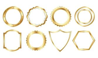 Golden frames vector colletion set