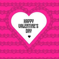 Y2k Valentine's day greeting card in emo style with gothic text and heart made of chains. Retro 90s psychedelic love February 14th banner. Vector Aesthetic nostalgic 2000s goth girly background.