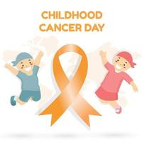 diseño de ilustración vectorial del día mundial del cáncer infantil