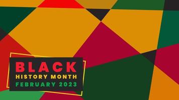 Black History Month background. African American History is celebrated annually in February. vector