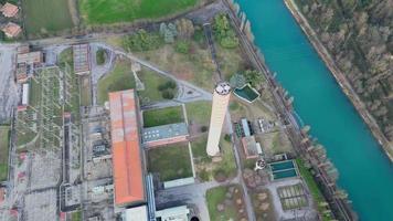 zona industrial con tuberías de plantas de energía video