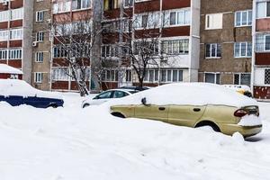 Car covered with snow photo